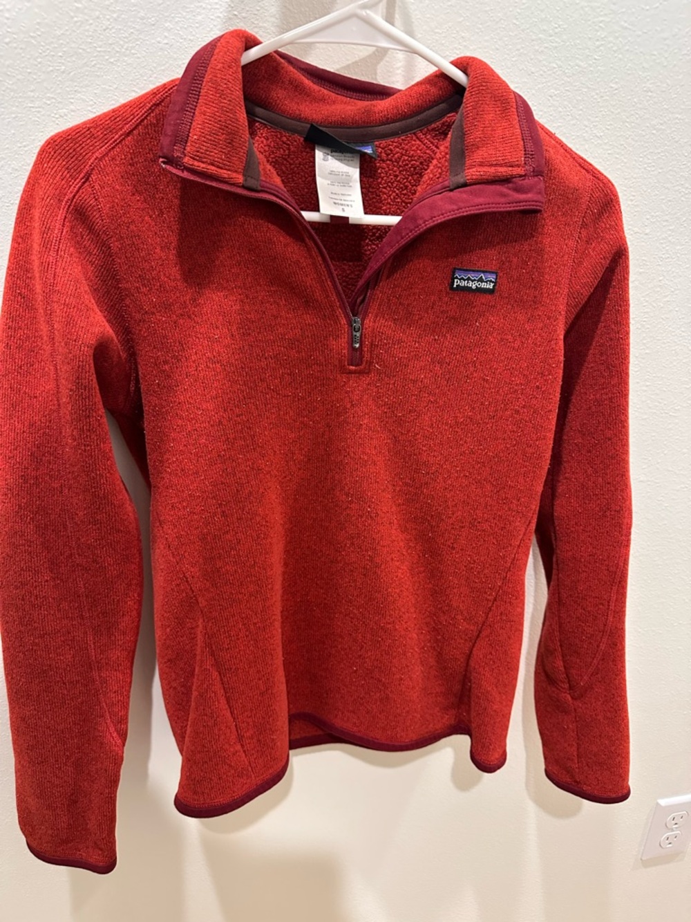 Patagonia Red Half-Zip Fleece Pullover